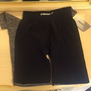 Gymshark two tone seamless leggings black/grey xs